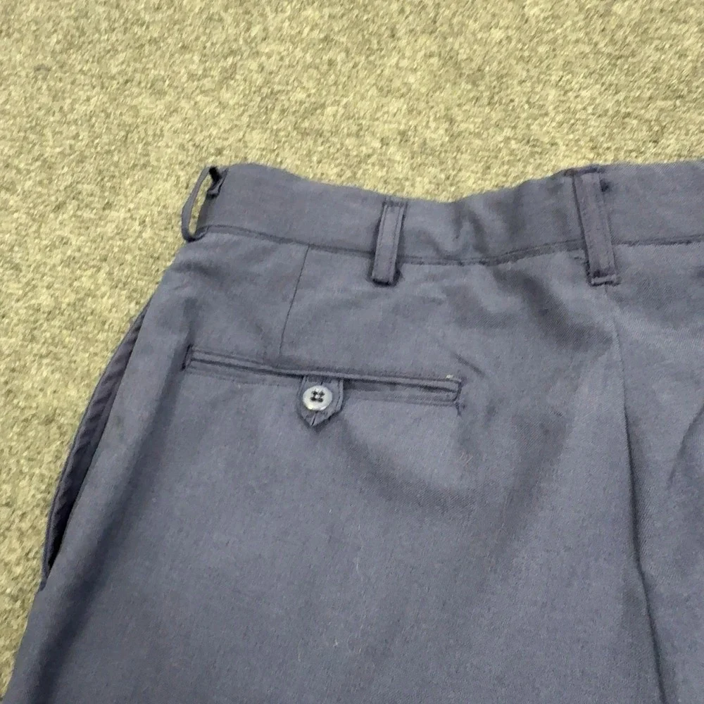 Vintage Tennessee Apparel Corp Trousers Mens 32R Blue Wool Blend Military Style